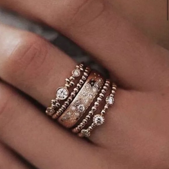 Bohemian Stackable Rings Set💝💝 - Picture 1 of 3